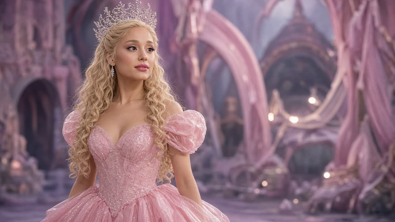 Illustrative scene of a performer in a pale gown in a theatrical fantasy set