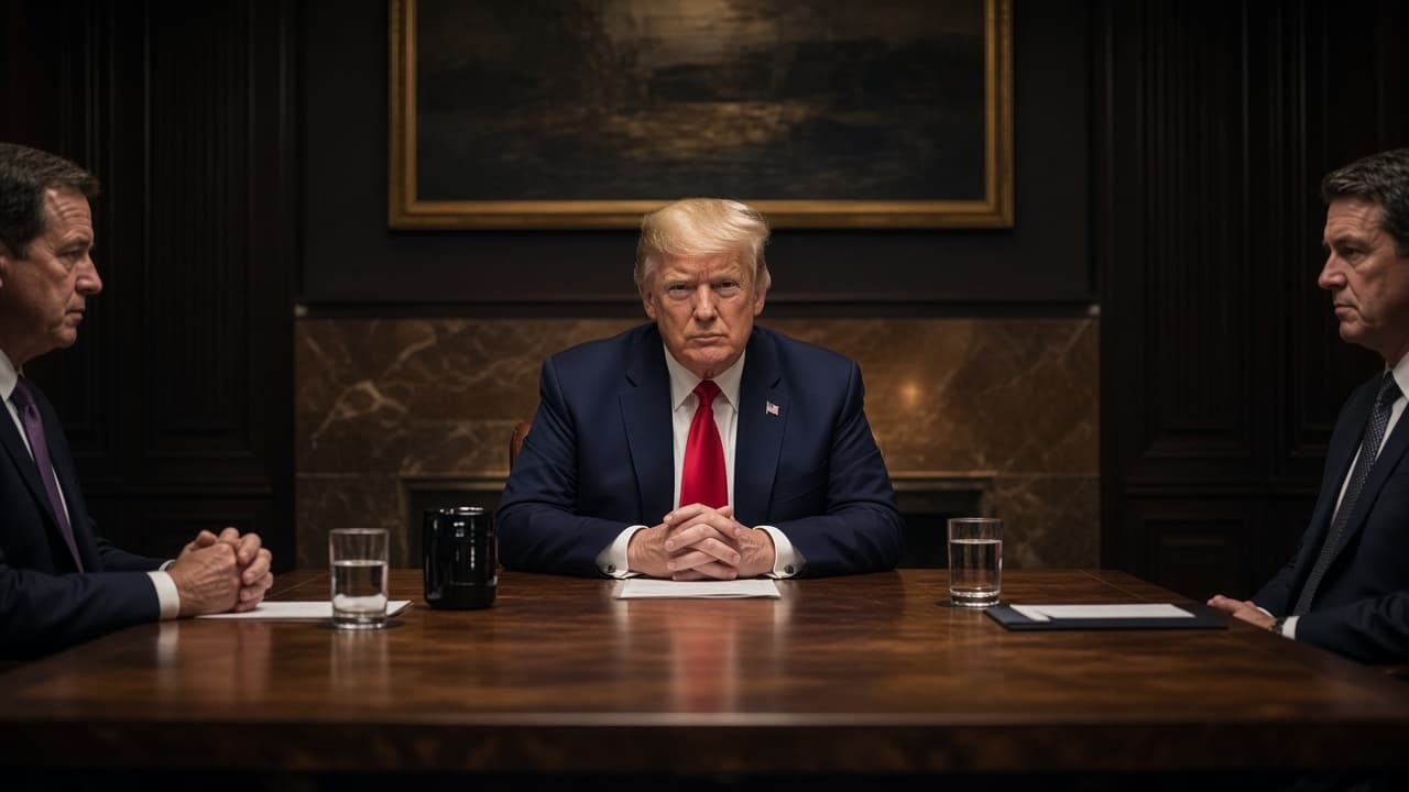 Illustrative television boardroom set representing The Apprentice