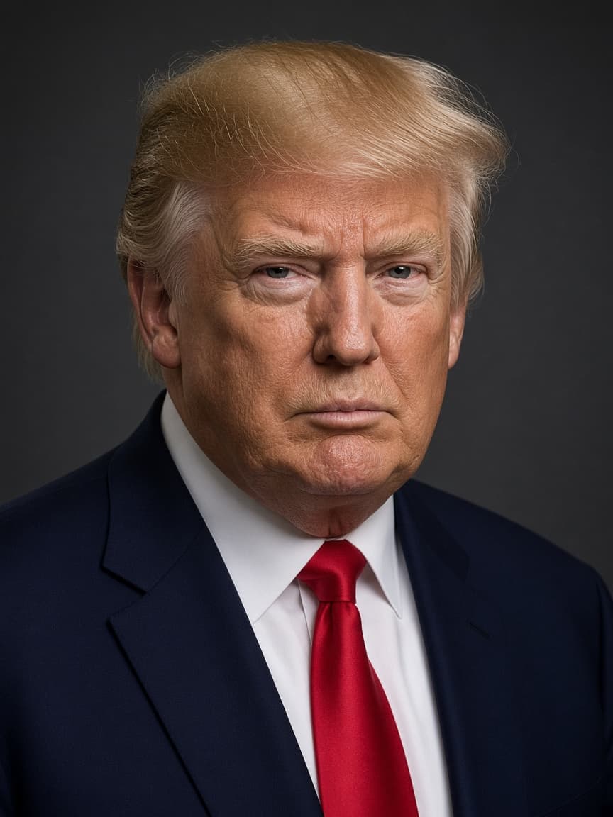 Illustrative portrait of Donald Trump
