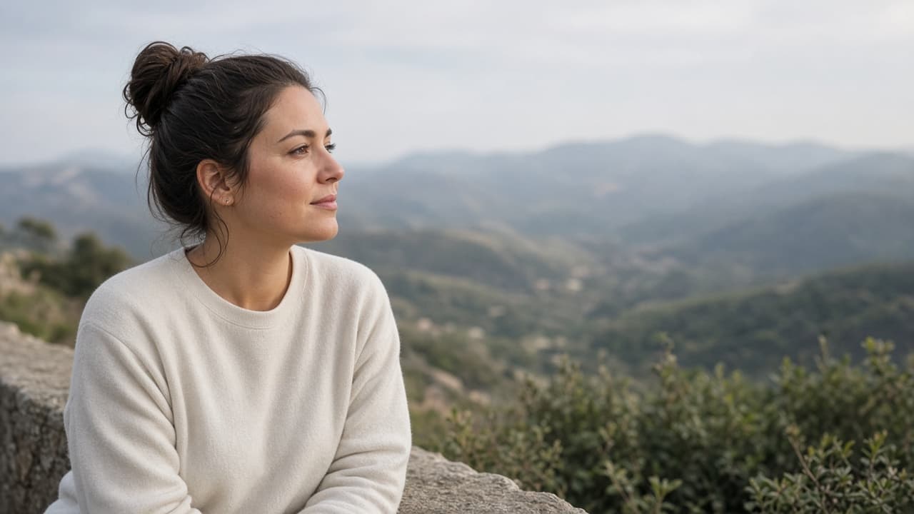 Person taking a short outdoor break instead of stress snacking