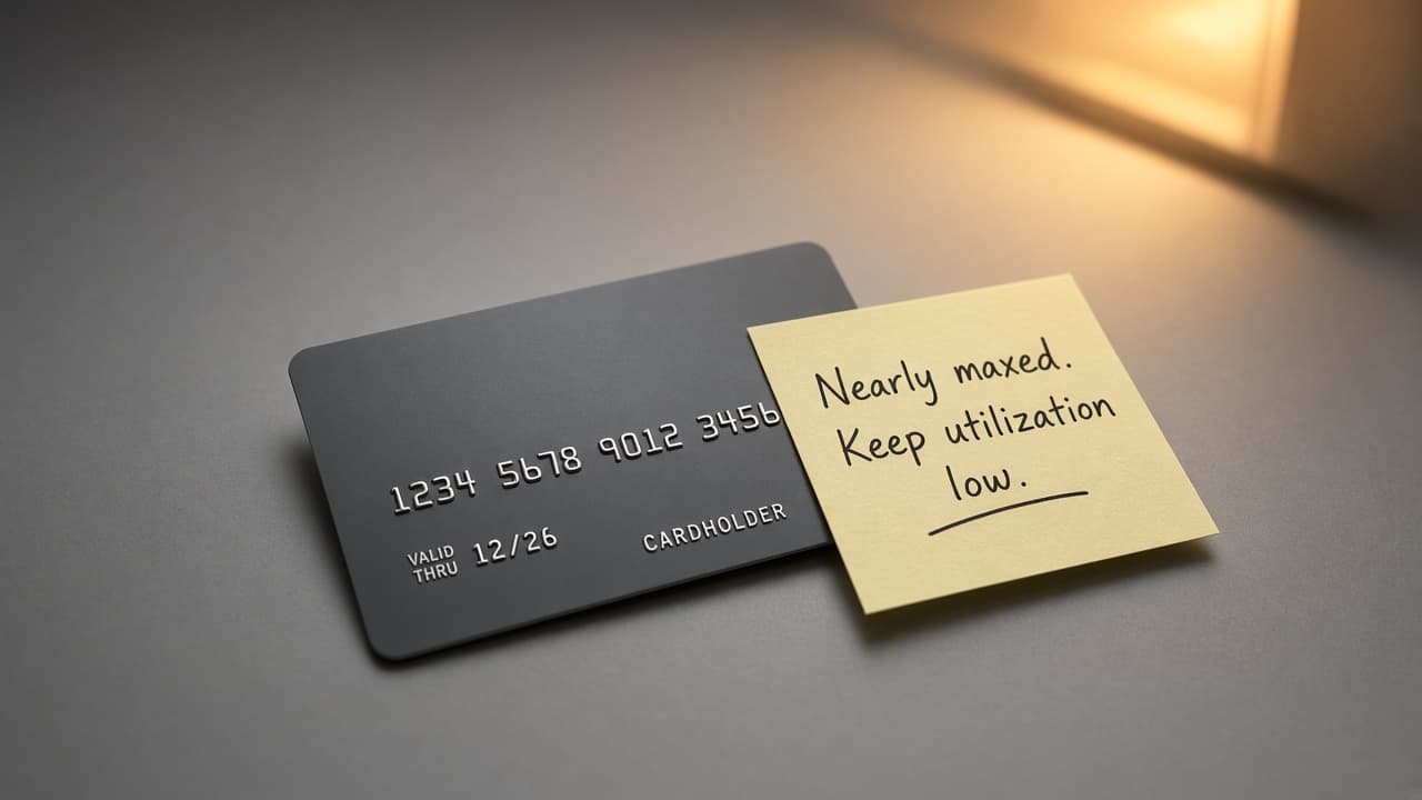 Small secured card nearly maxed marked keep utilization low