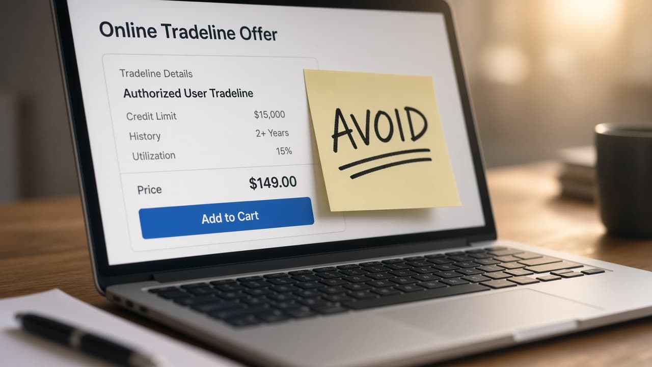 Online tradeline offer marked avoid