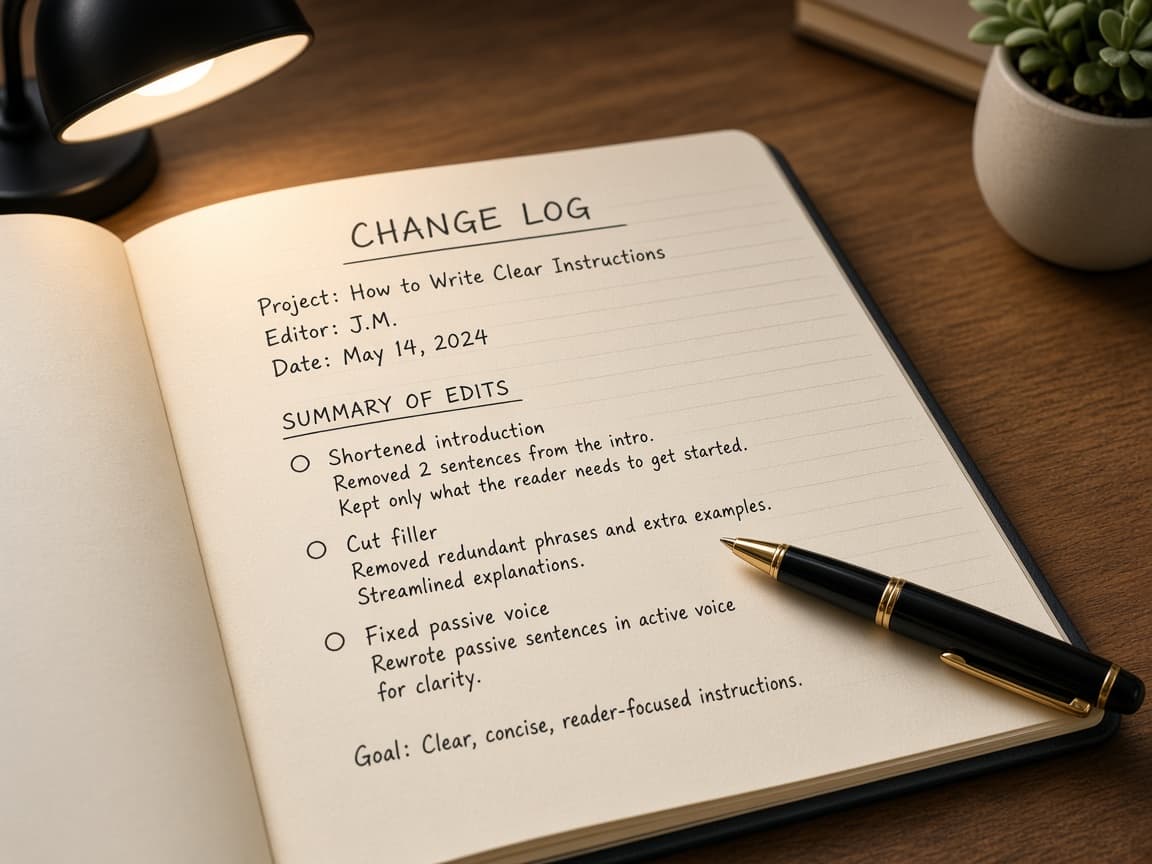 Fact-check checklist beside a draft with circled numbers