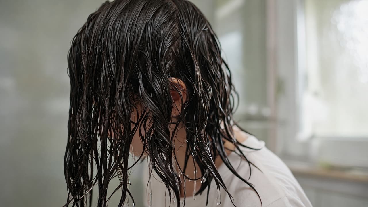 Soaking wet heavy hair marked as a poor choice for French braiding