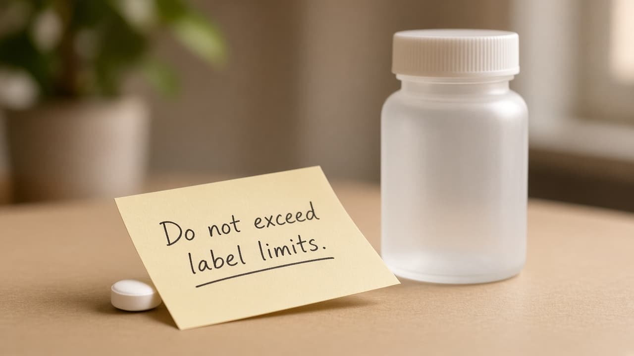 Extra early tablet marked do not exceed label limits