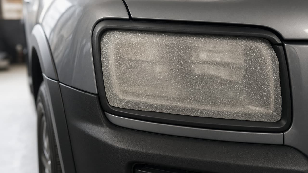 Dust cover seated evenly around the back of a headlight housing