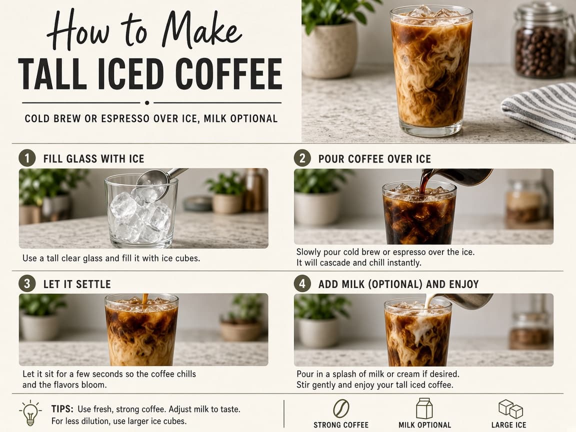 Iced coffee finished with milk and a straw