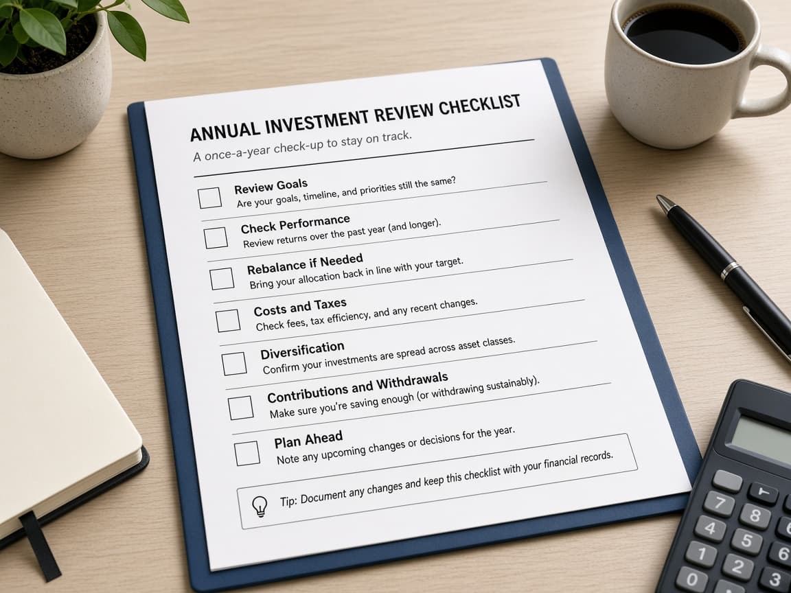 Annual review checklist instead of daily price alerts