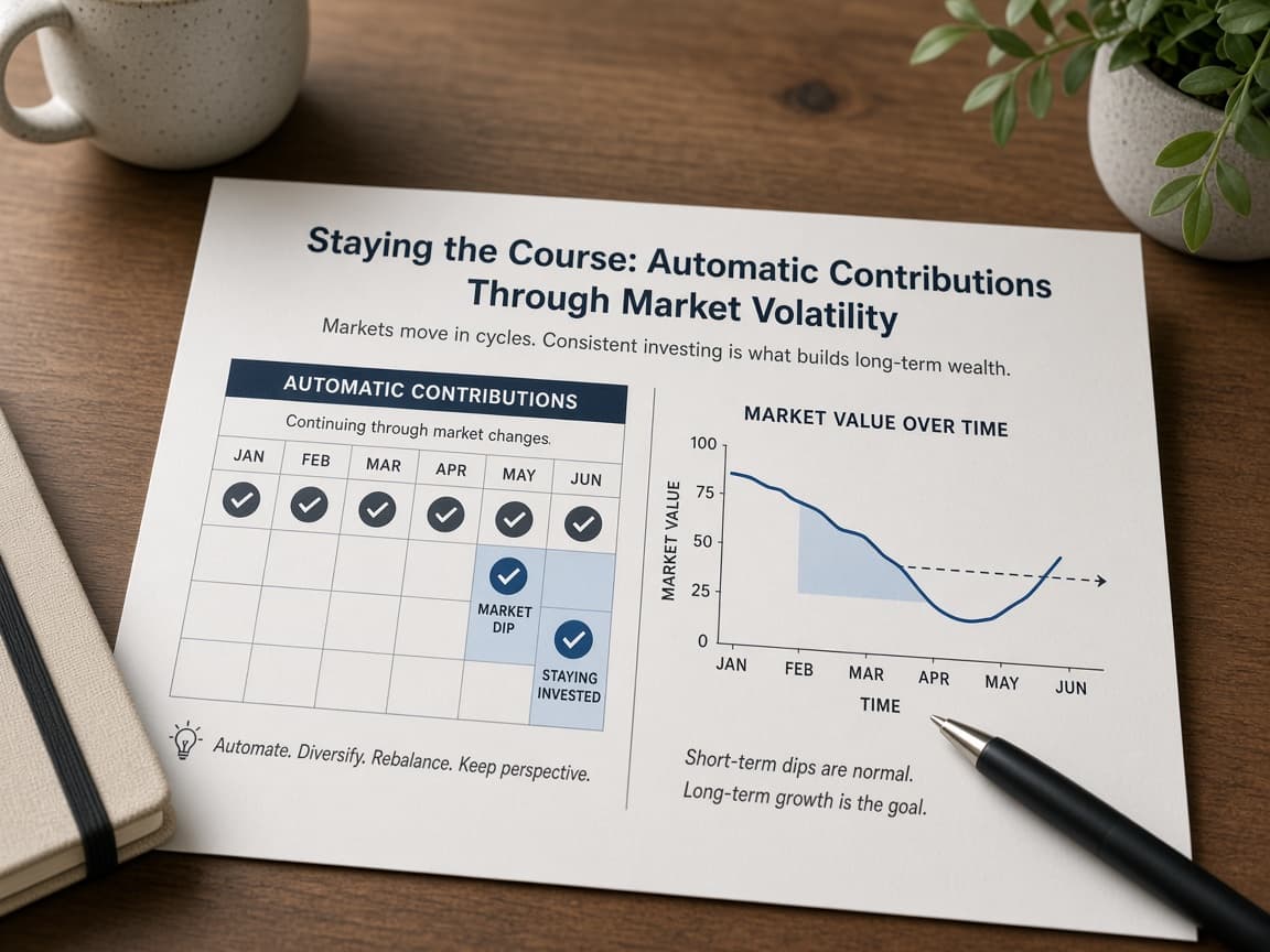 Contribution continuing on a calendar through a market dip
