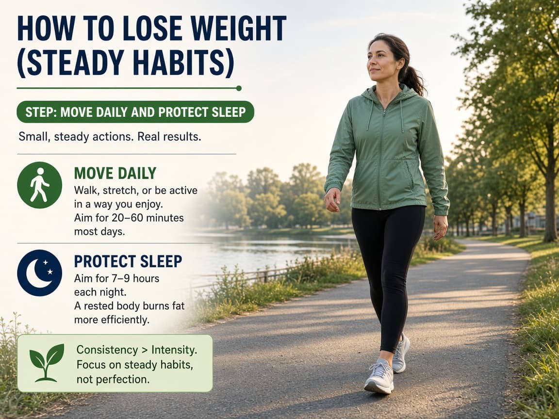 Person walking outdoors in comfortable shoes