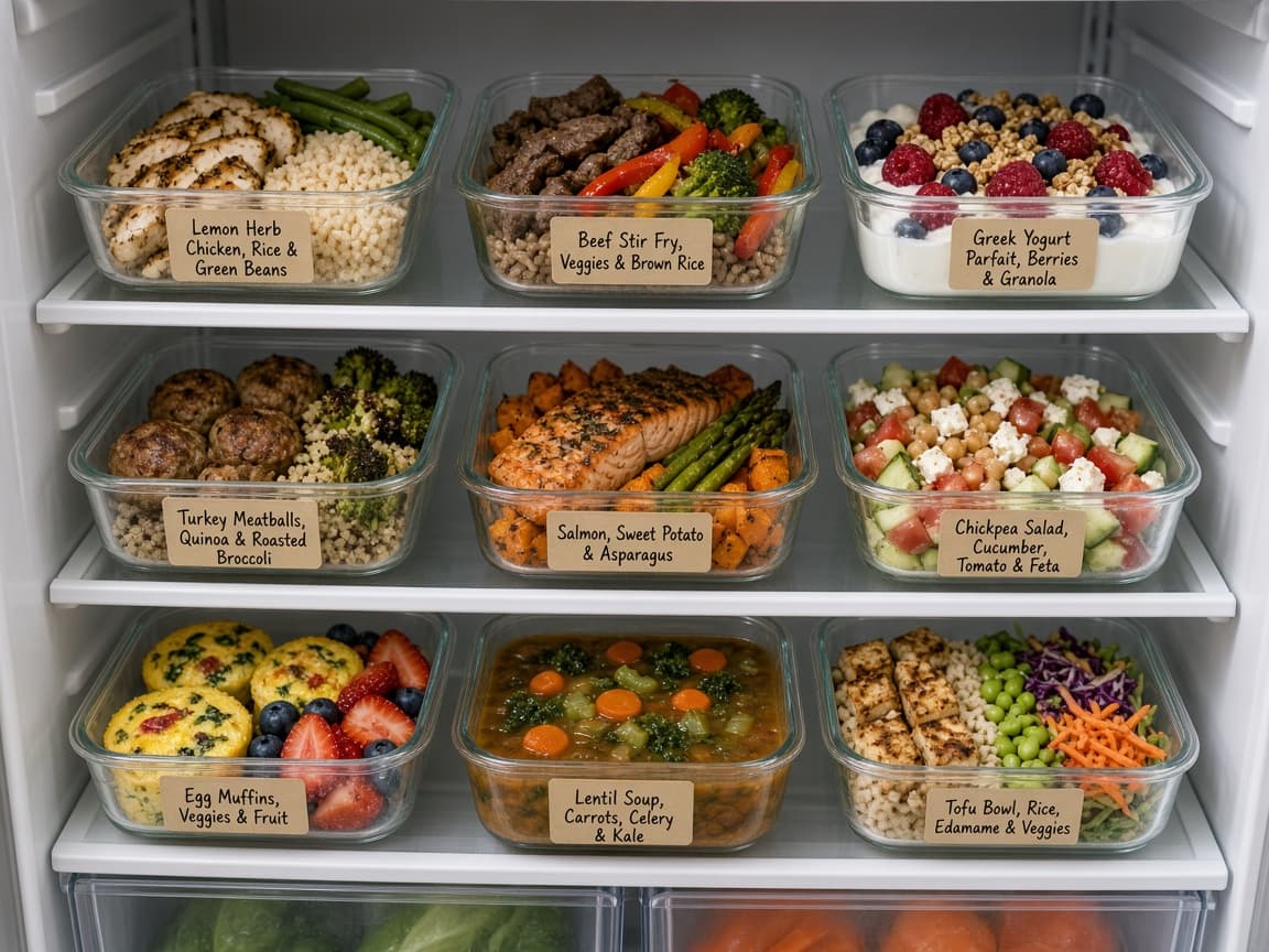 Fridge shelf with nearer-term boxes in front
