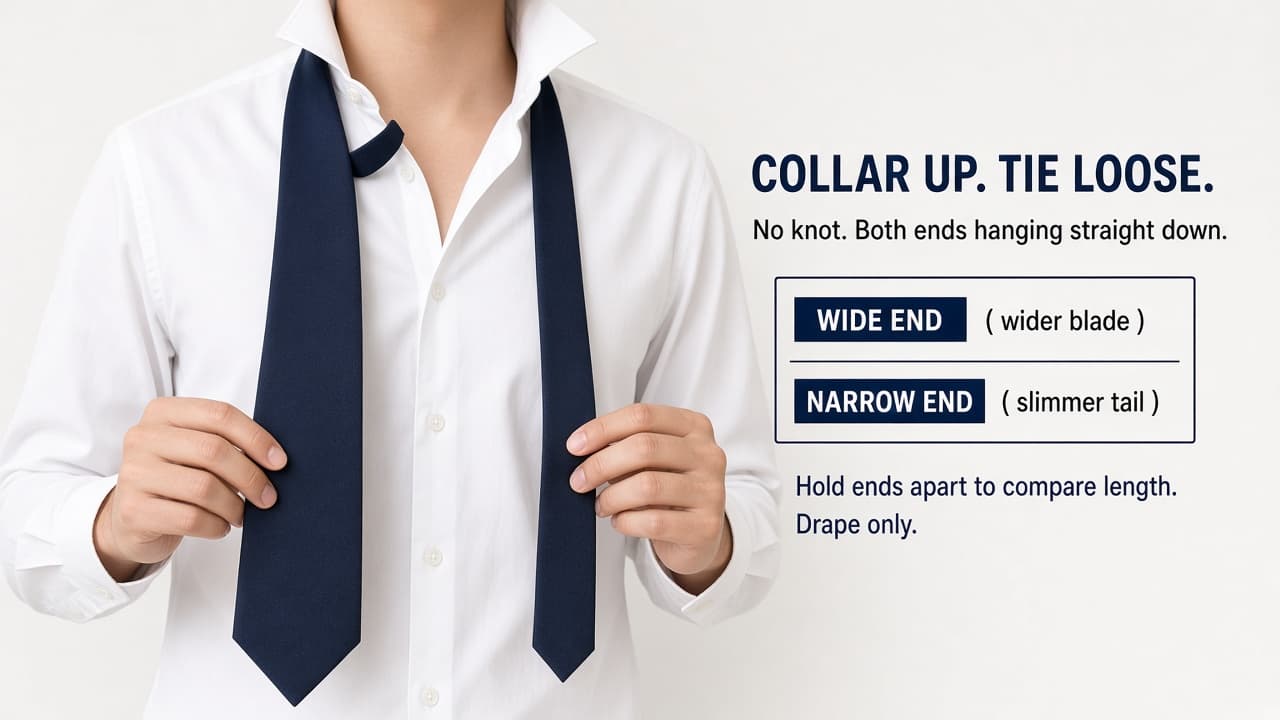 Shirt collar flipped up with the top button fastened