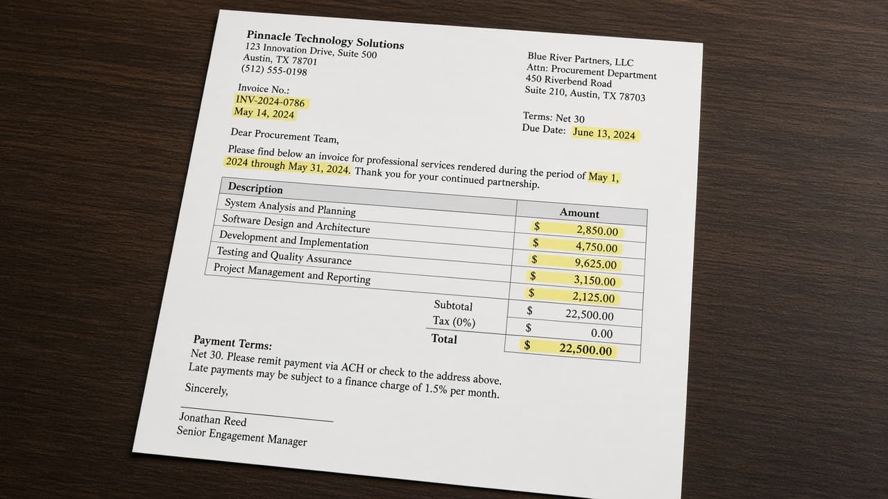 Highlighter on dollar amounts and dates in a converted DOCX