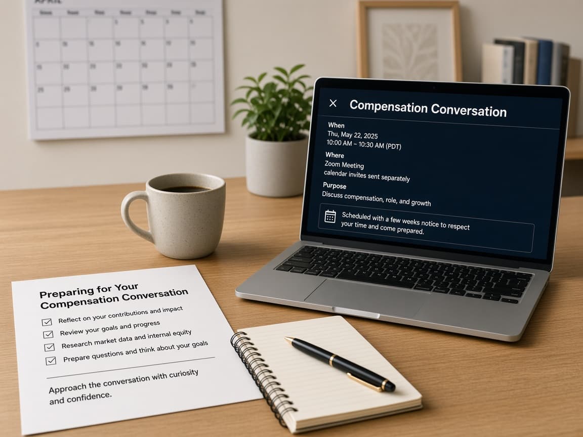 Calendar invite with notice before an off-cycle talk
