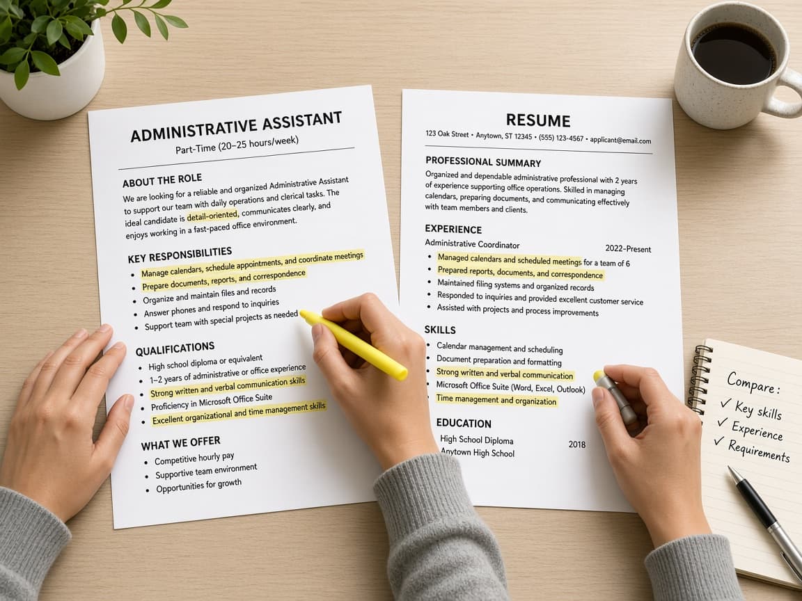 Clearly named resume PDF open on screen