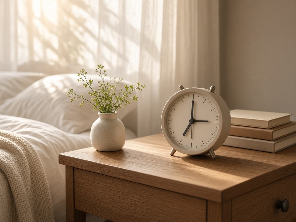 Alarm clock and calendar with a fixed wake time highlighted