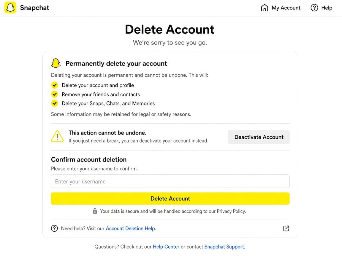 Browser address bar showing accounts.snapchat.com