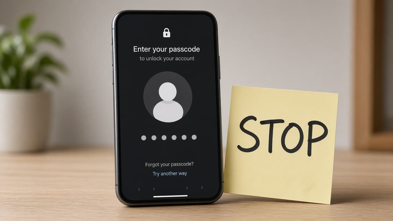 Locked TikTok login screen marked as stop before deletion