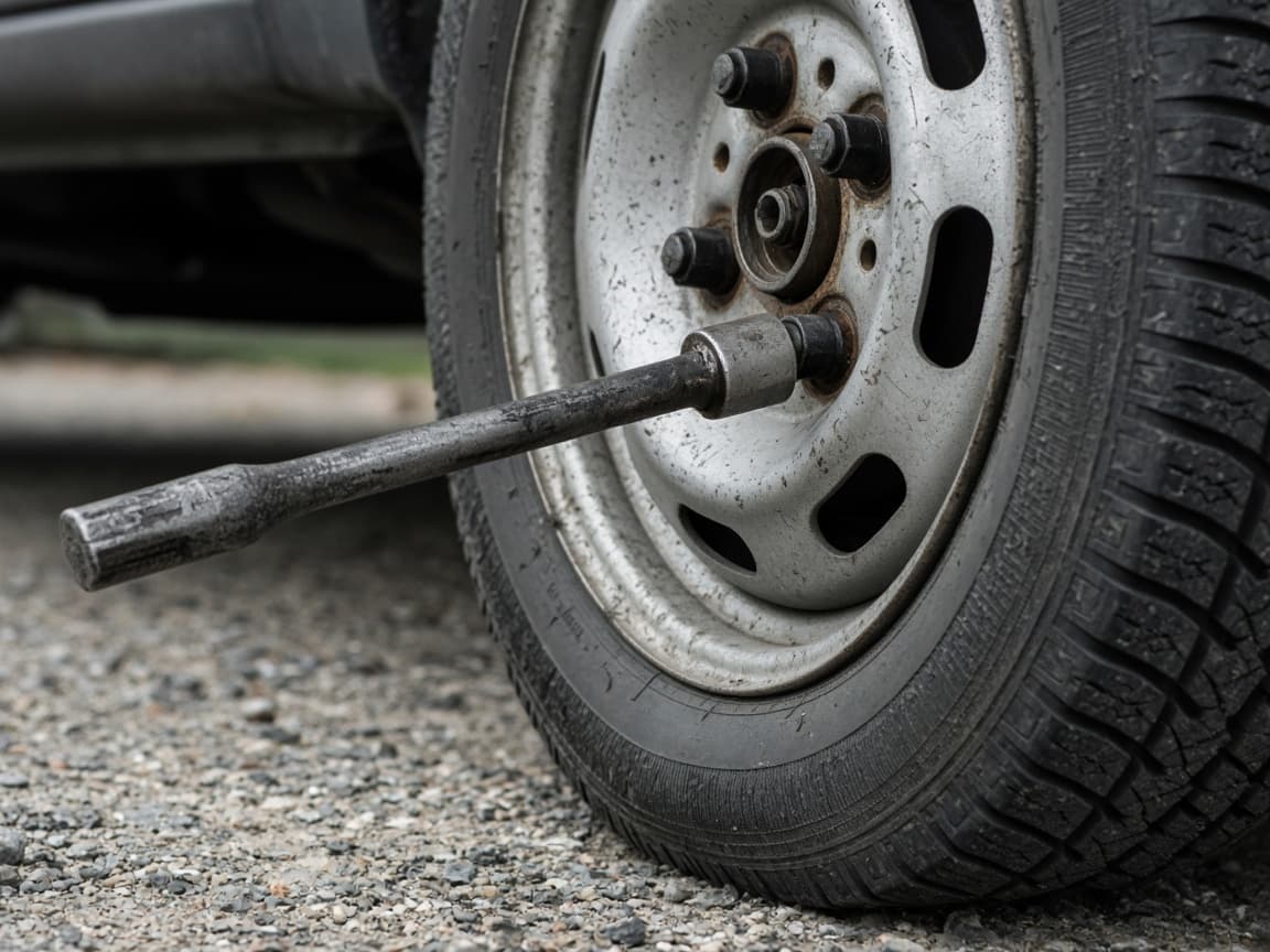 All lug nuts cracked loose before the jack is placed