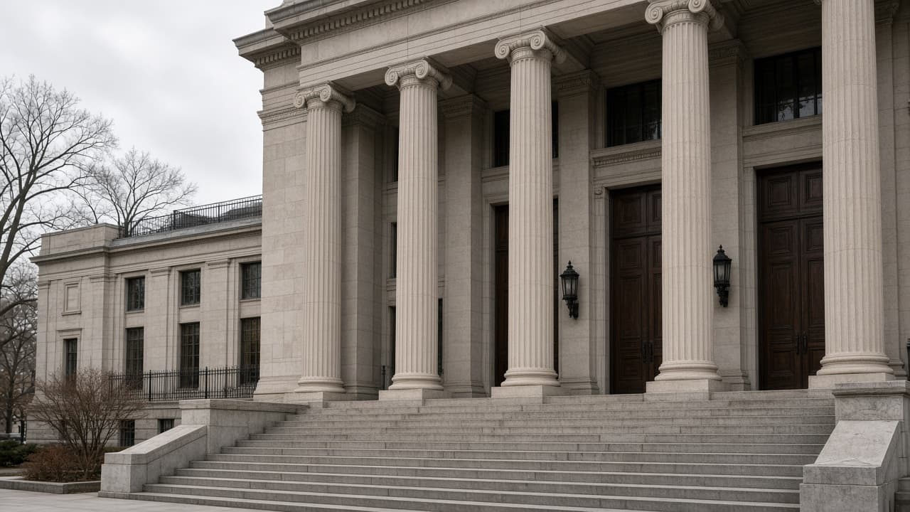 Illustrative exterior of a Massachusetts county courthouse