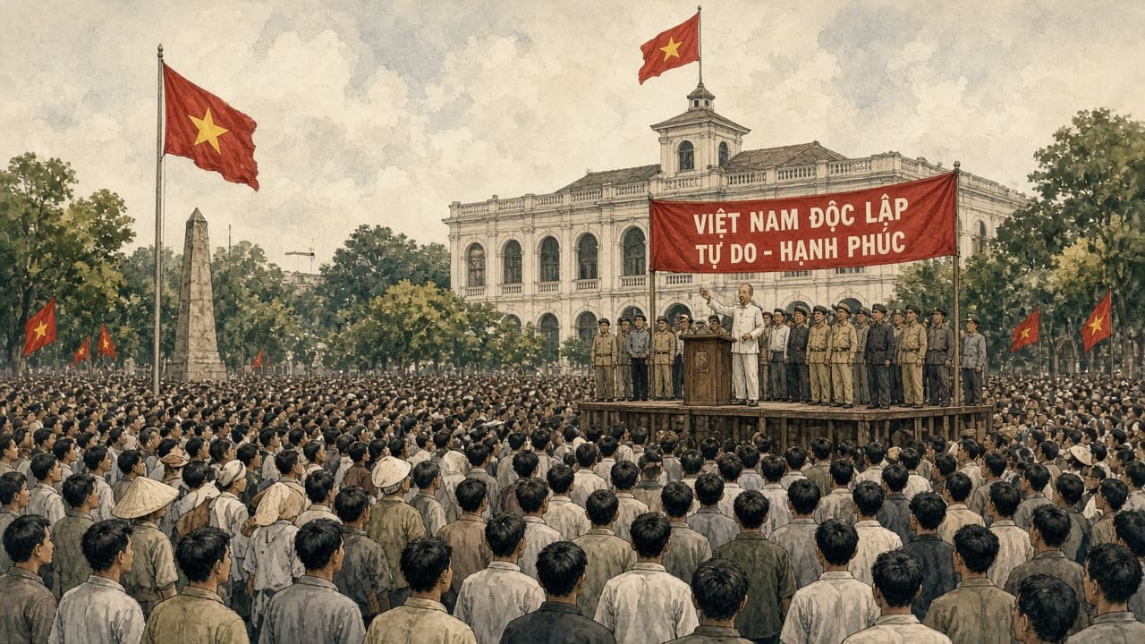 Illustrative Ba Dinh Square proclamation