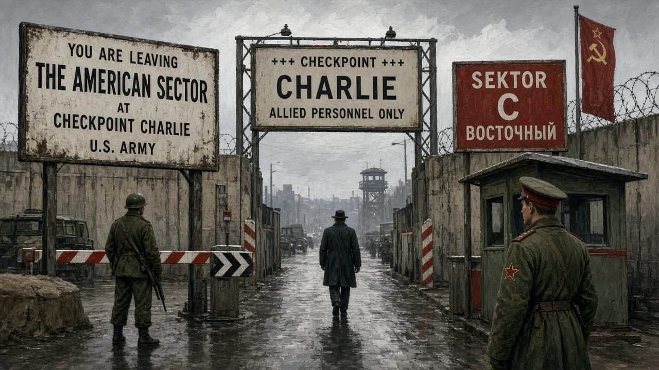 Illustrative Checkpoint Charlie scene