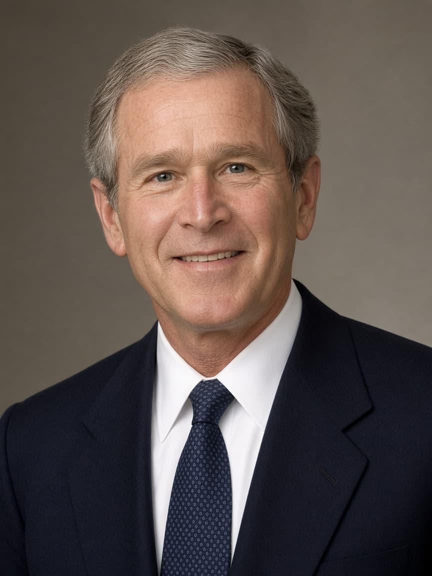 Illustrative portrait of President George H. W. Bush