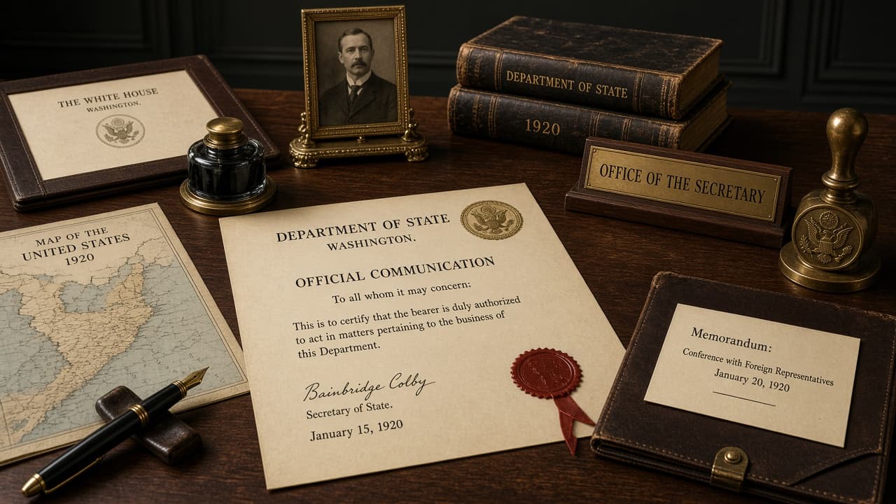 Illustrative certification document scene