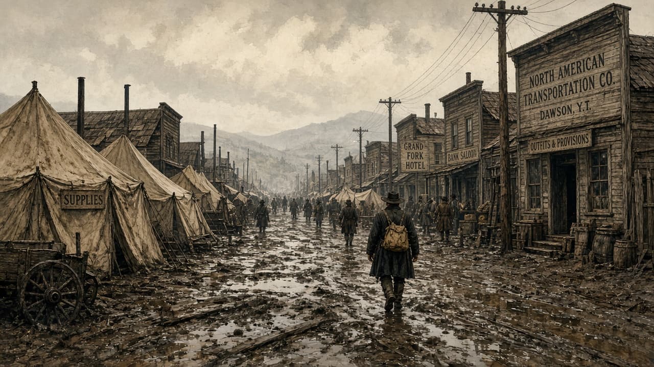 Illustrative Dawson City boomtown