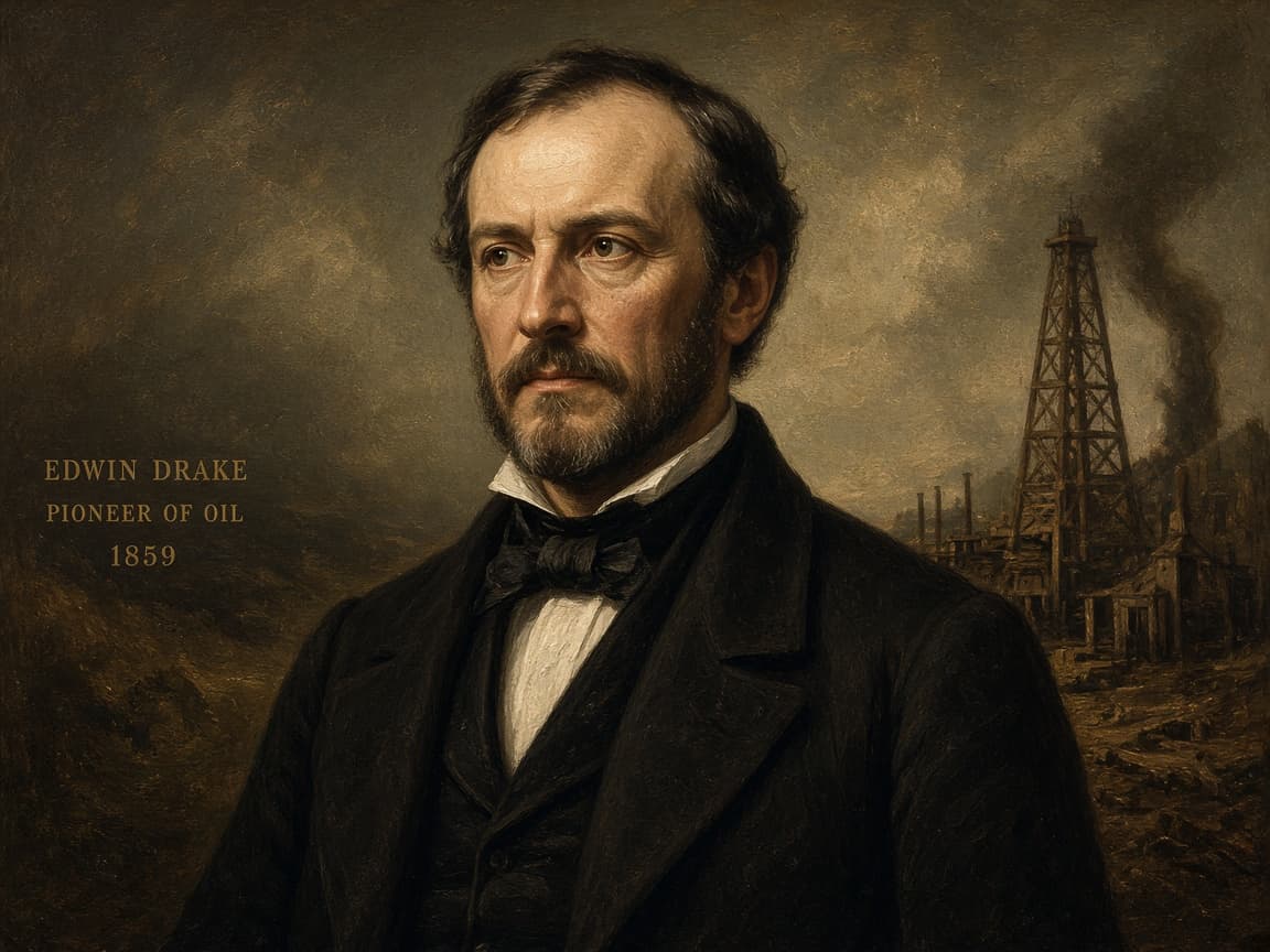 Illustrative portrait of Edwin Drake