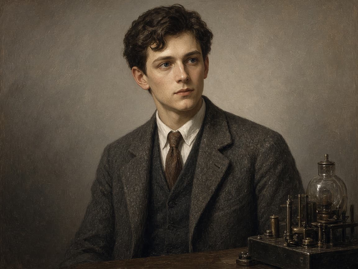 Illustrative portrait of inventor Philo Farnsworth