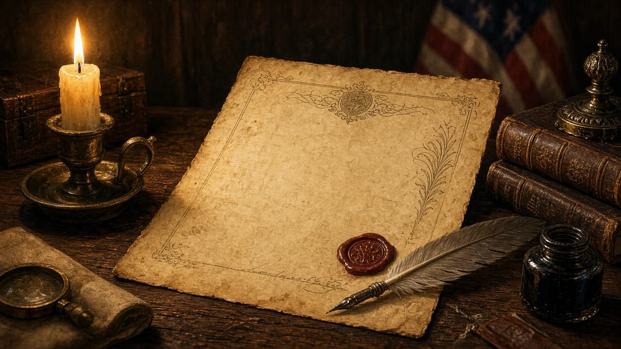 Illustrative view of the first United States patent document signed in 1790