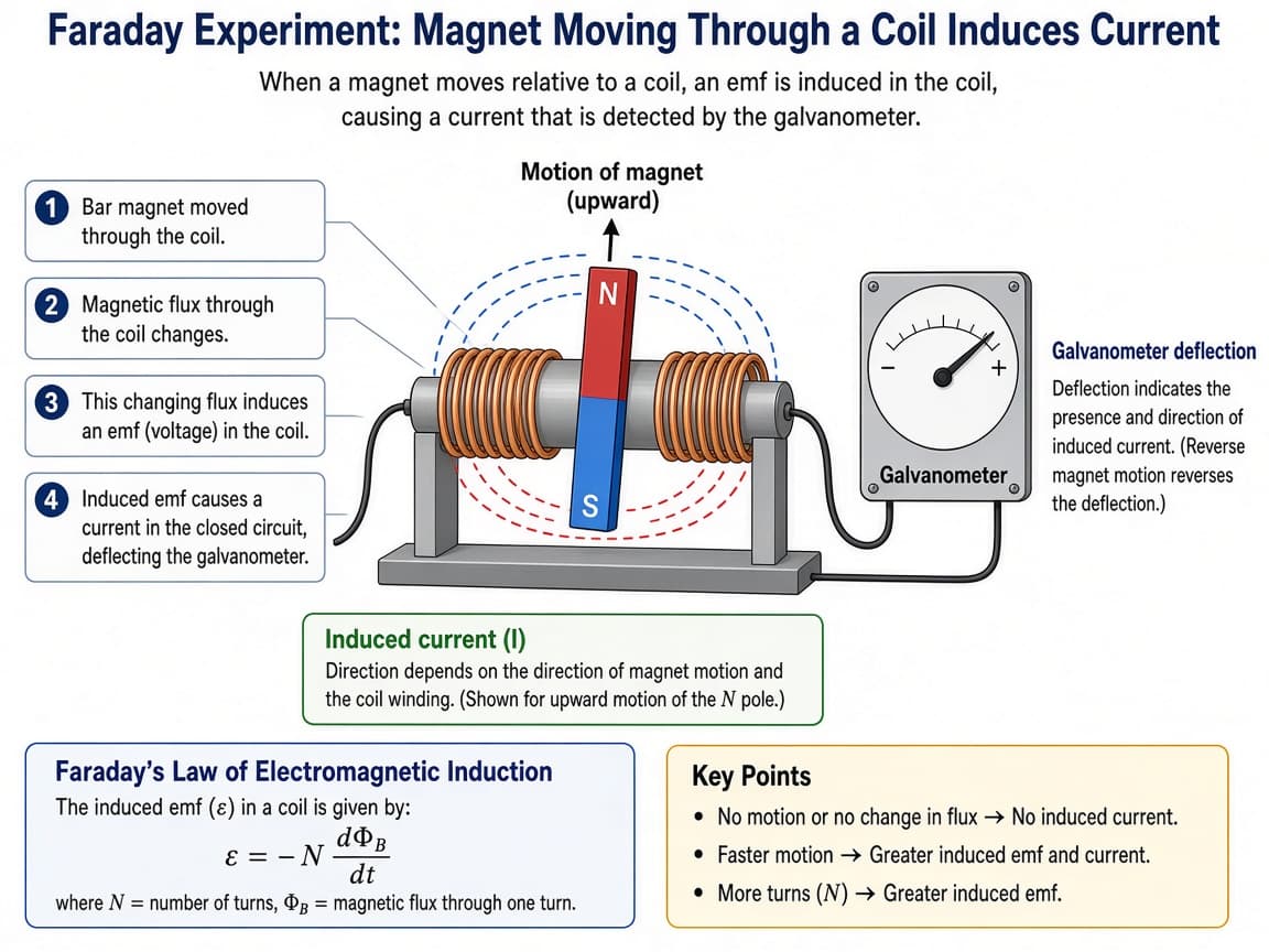 Educational electromagnetic induction diagram
