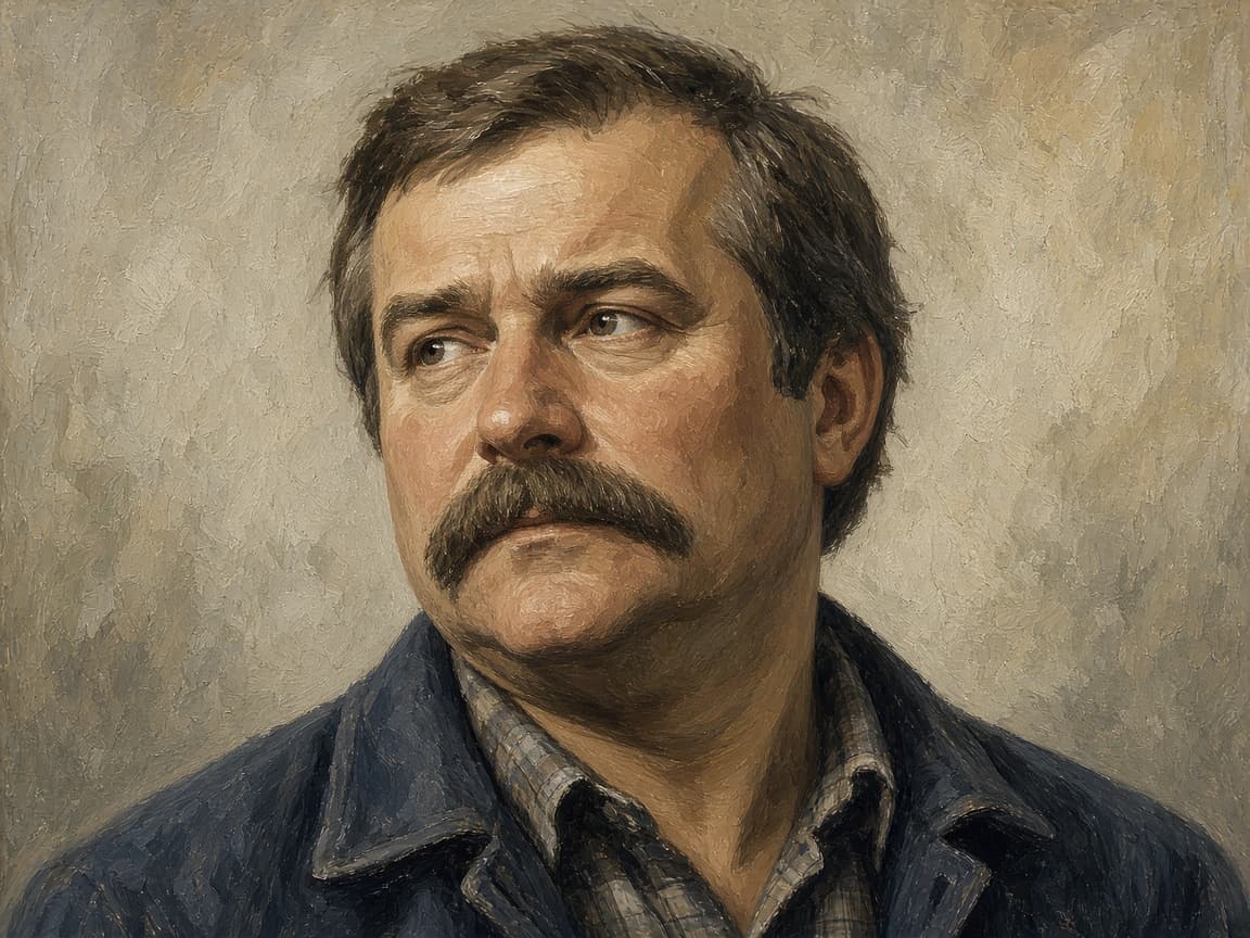 Illustrative portrait of Lech Wałęsa