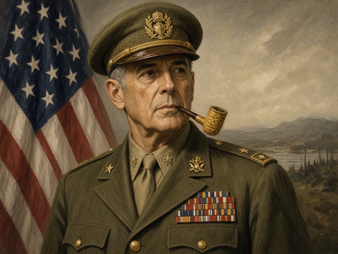 Illustrative portrait of Douglas MacArthur