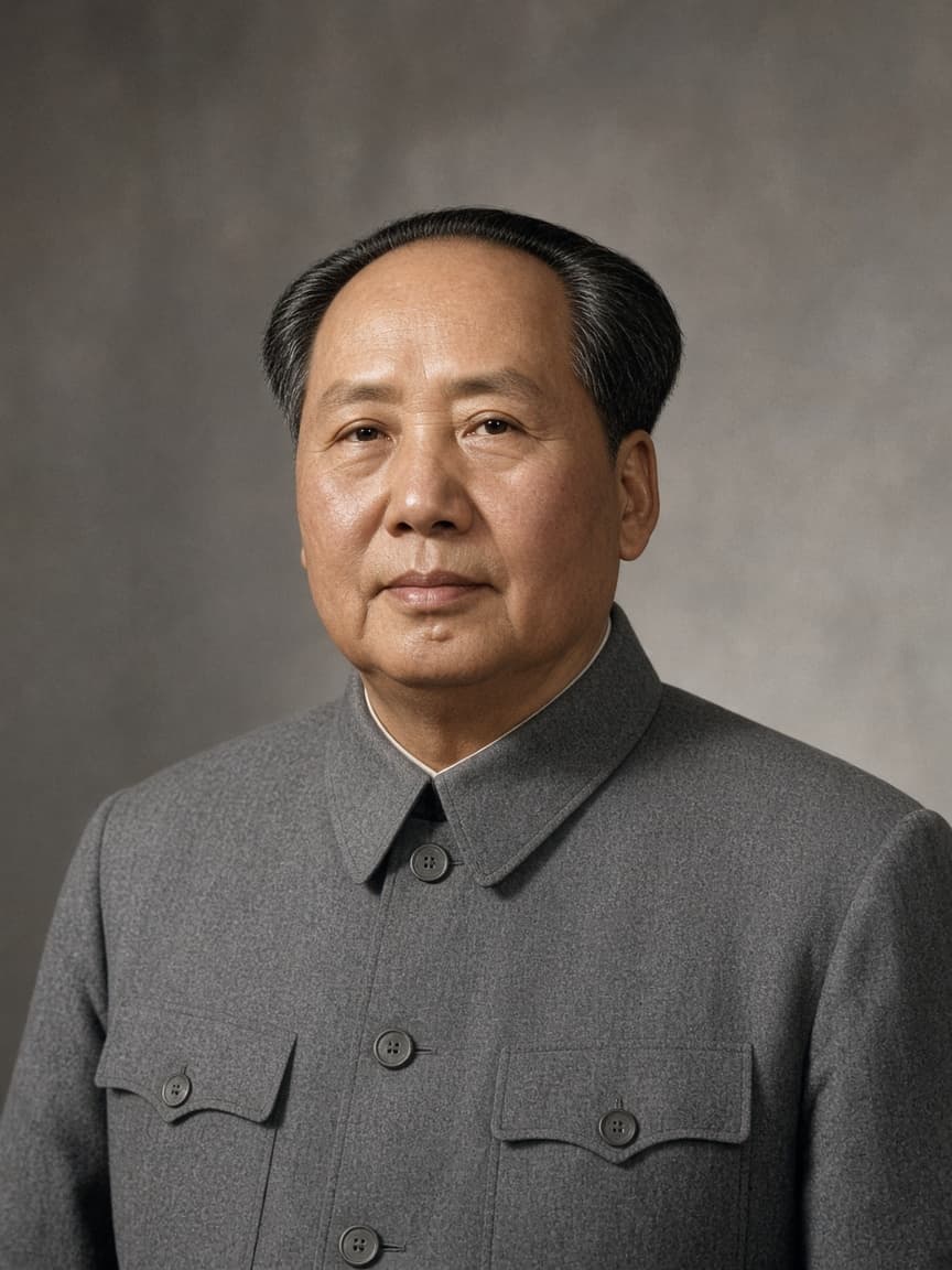 Illustrative portrait of Mao Zedong, founding leader of the People's Republic of China