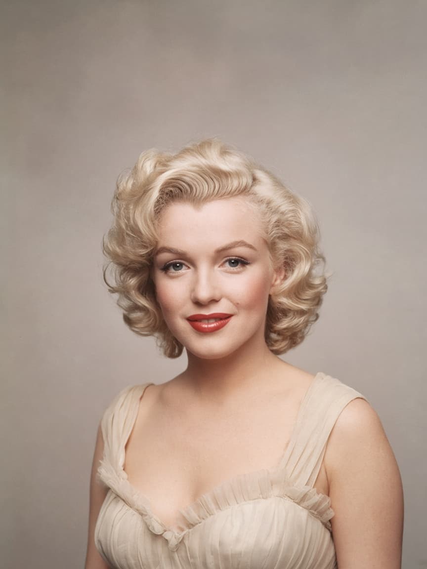 Illustrative portrait of Marilyn Monroe, the American film star who died in August 1962