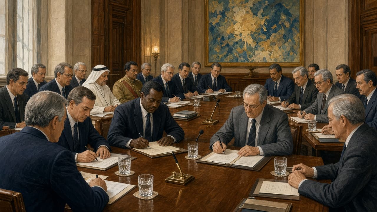 Illustrative diplomatic conference finalizing the Montreal Protocol in 1987
