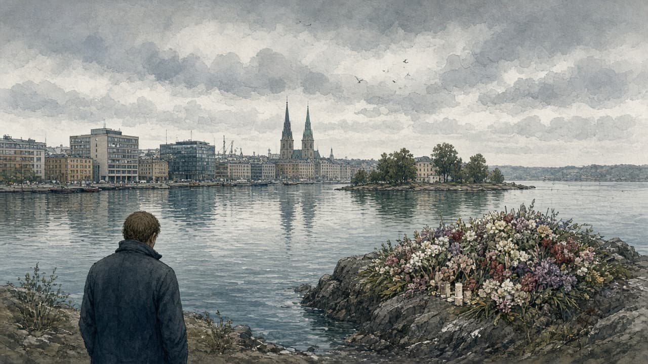 Illustrative view of the rose memorials laid across Oslo in the days after 22 July 2011
