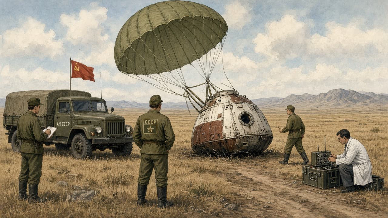 Illustrative capsule recovery landing