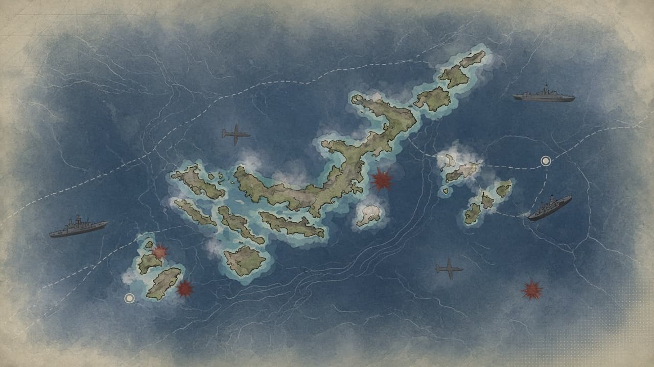 Educational map of the Solomon Islands showing Guadalcanal, Tulagi and the channel known as the Slot