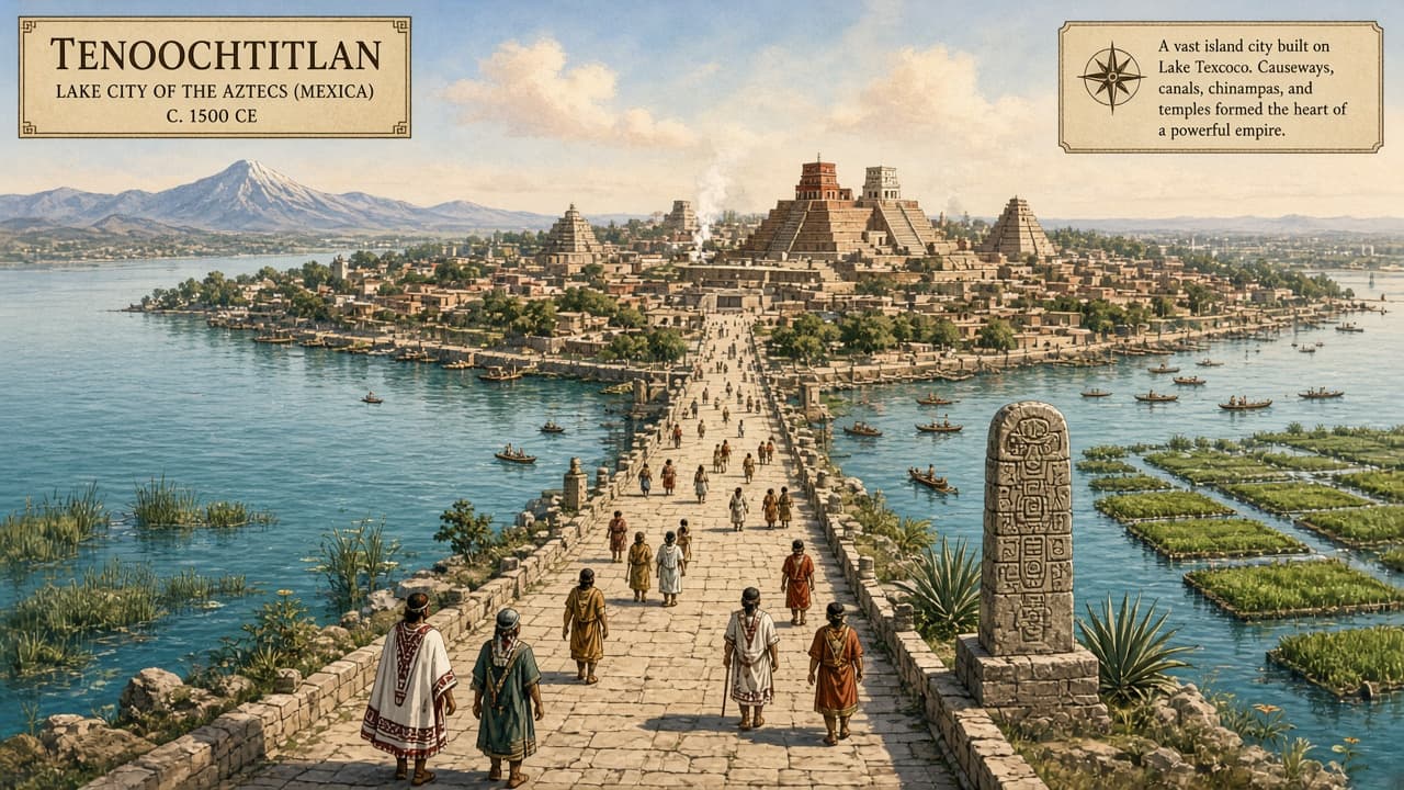 Illustrative Tenochtitlan causeway