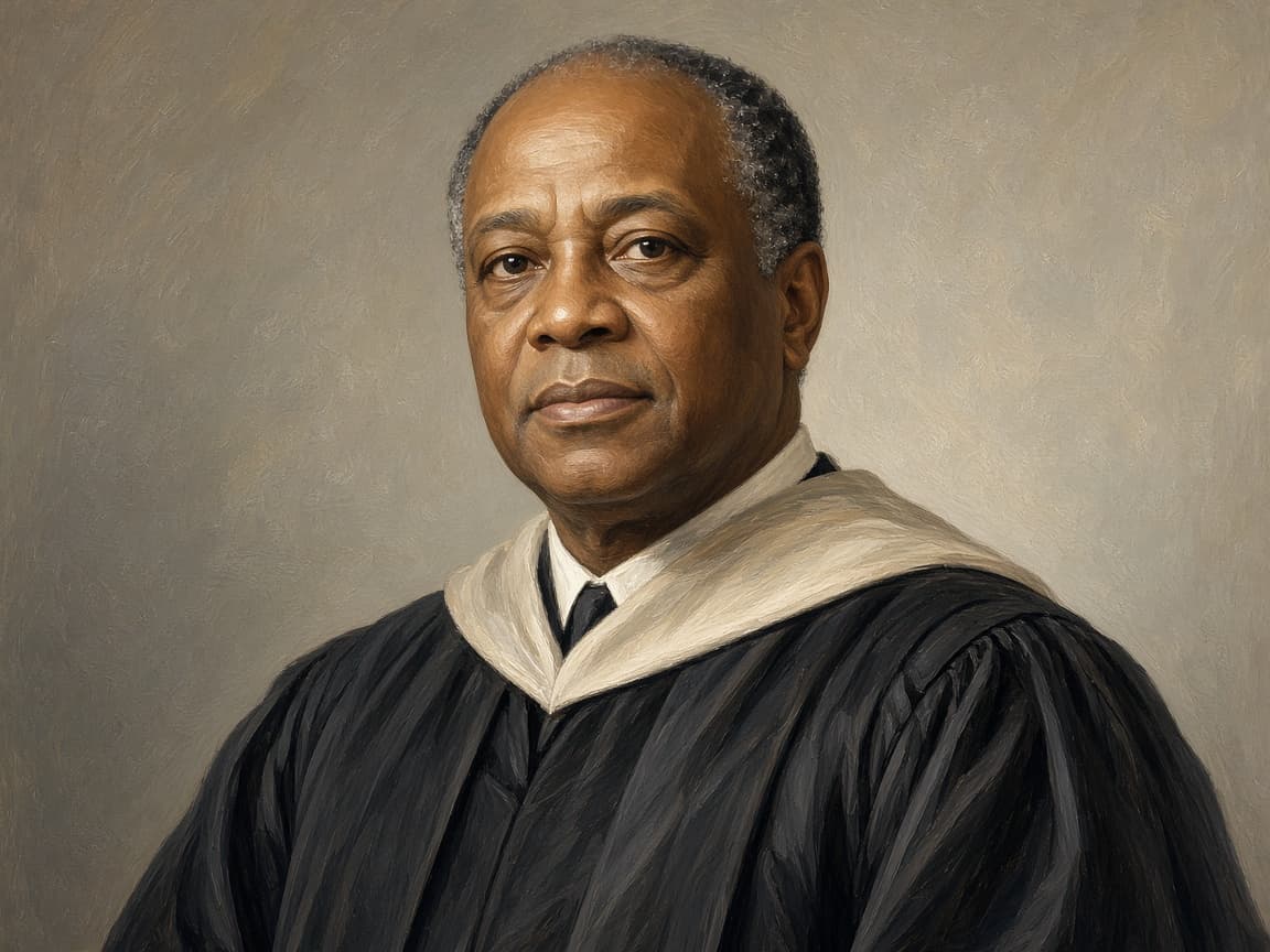 Illustrative portrait of Thurgood Marshall