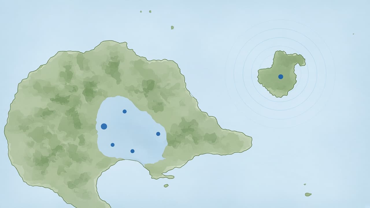Educational map showing central Oslo, the government quarter and the island of Utoya in Tyrifjorden about 40 kilometres northwest