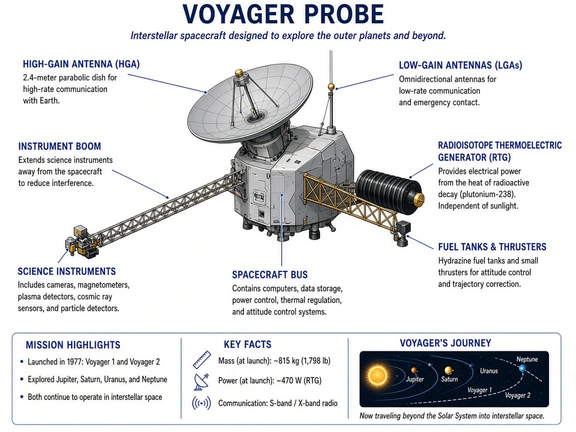 Educational Voyager spacecraft diagram