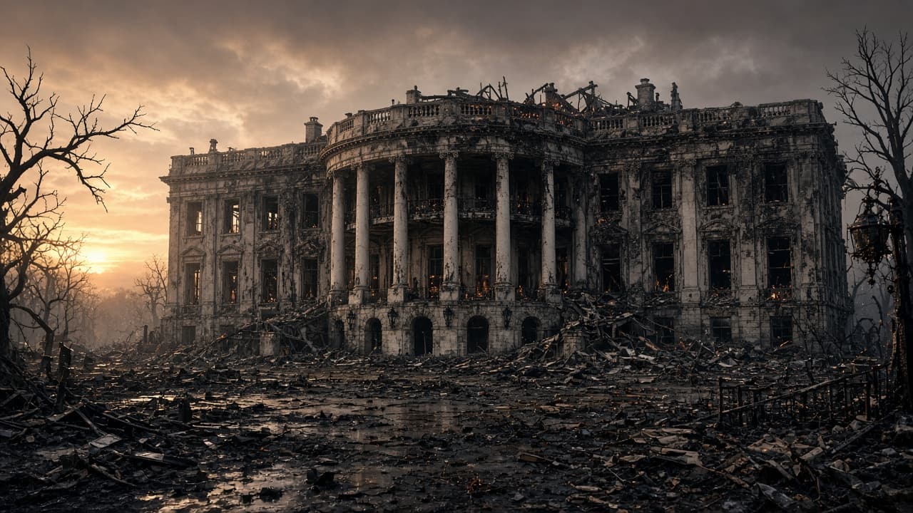 Illustrative White House after burning