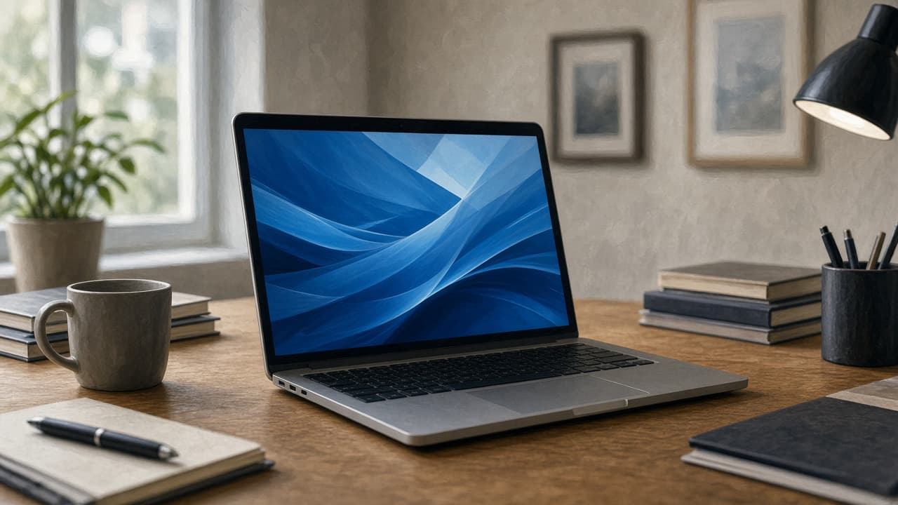Illustrative view of a desktop computer running Windows 10 at its 2015 launch