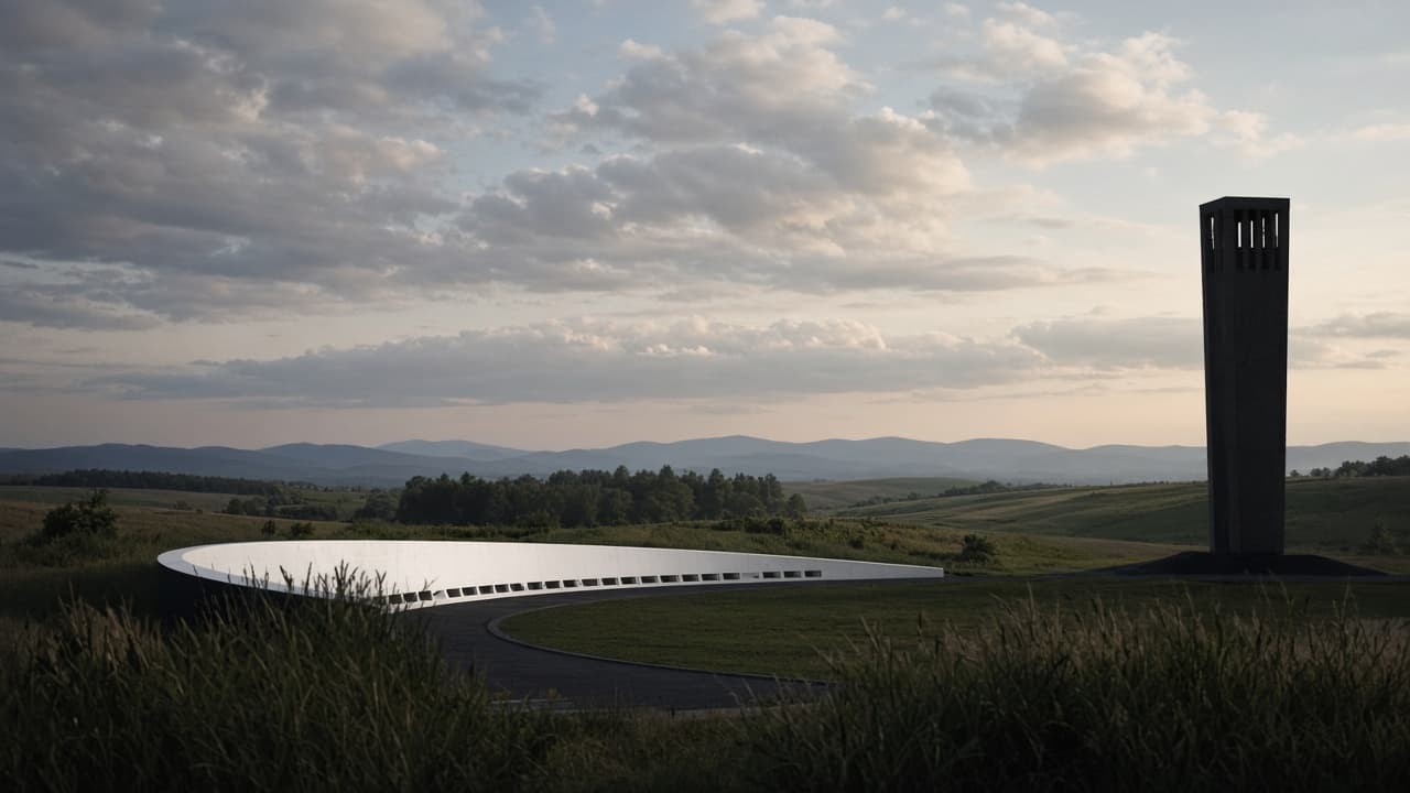 Flight 93 National Memorial landscape in Pennsylvania