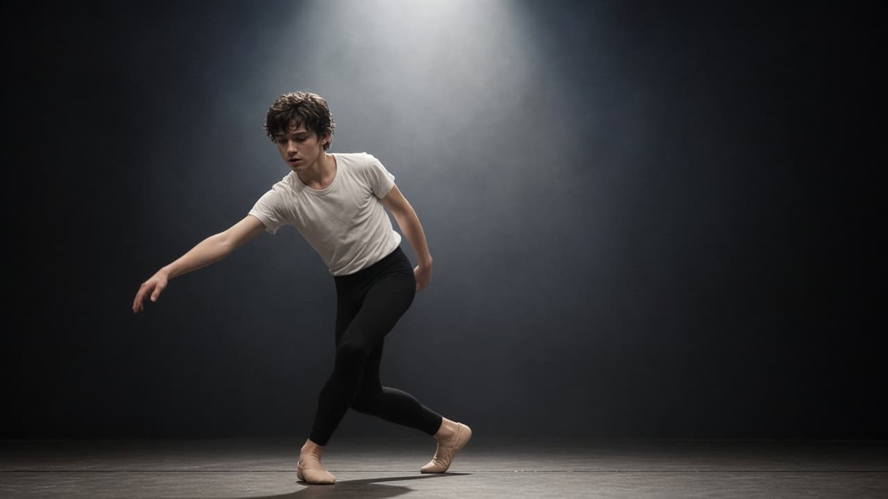 Illustrative scene of a young dancer on a West End stage