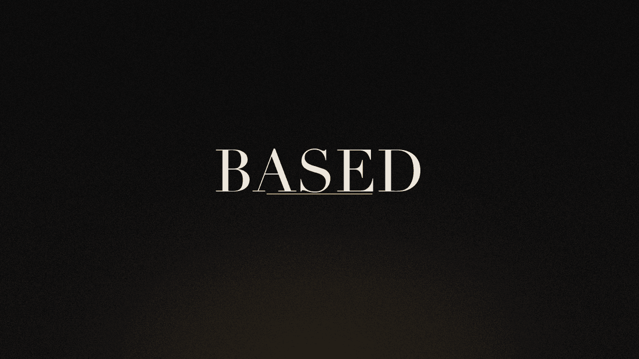 Editorial graphic of the word based
